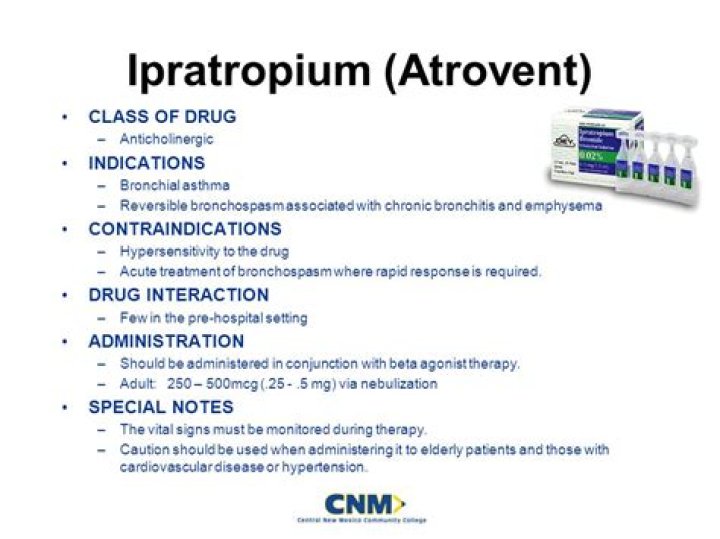 What class of drug is ipratropium