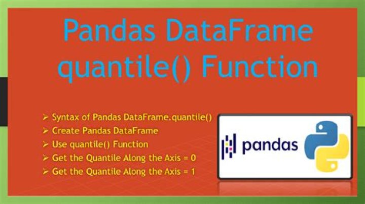 What does quantile mean in pandas