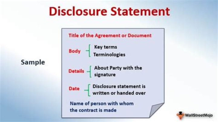 What is the purpose of disclosure